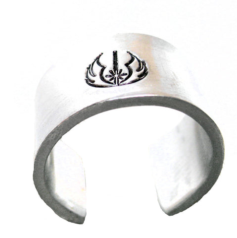 Jedi Symbol - Aluminum Handstamped Ring