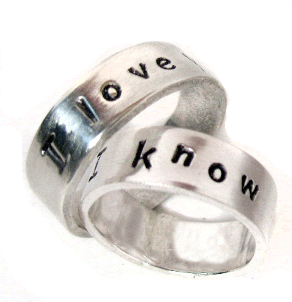 Leia/Han “I Love You”/”I Know” - Argentium Silver Rings