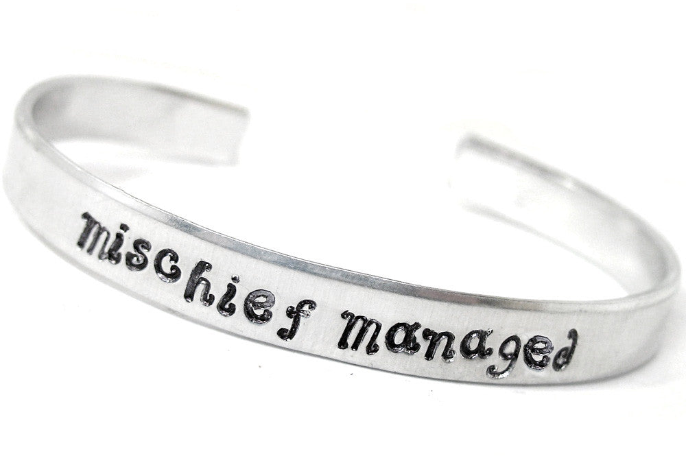 Mischief Managed - Aluminum Bracelet