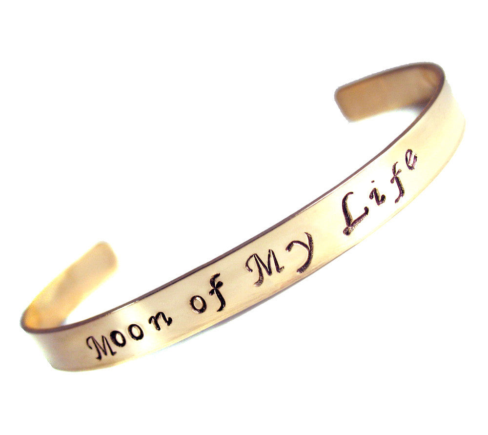 Moon of My Life, 14k Gold Filled, Hand Stamped Bracelet - Game of Thrones Inspired