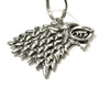 House Stark Direwolf - [Game of Thrones] Silver-Plated Keychain - Not Handmade