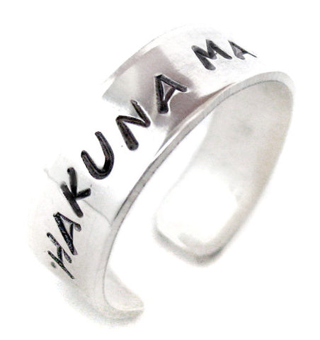 Custom Sterling Silver 1/4" Ring - Perfect for Valentine's, Inspirational Words, Mother's Day