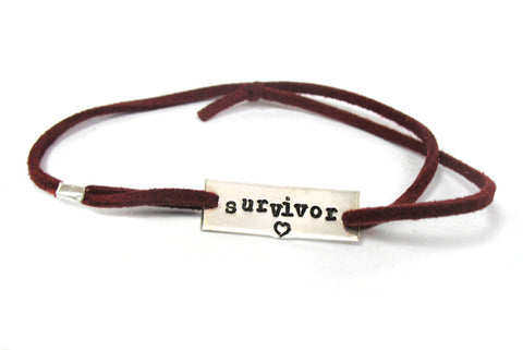 Survivor - Handmade Sterling Silver Tag Bracelet