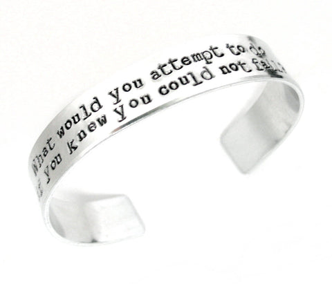 Custom - 1100 Pure Aluminum Handstamped 1/2" Bracelet, Stamped on Both Sides with your favorite quote or phrase!